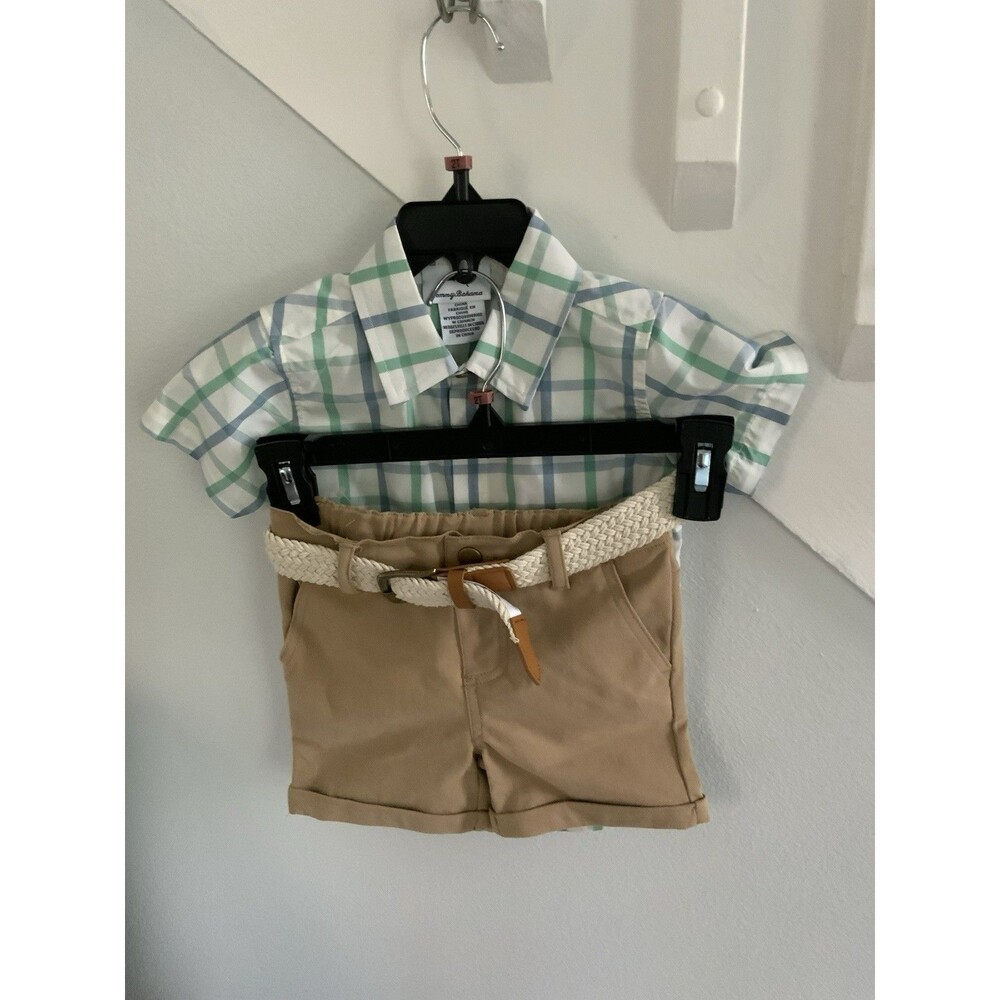 NWT Tommy Bahamas Baby Boy Toddler Summer Outfit  Set Shirt Dress Shorts…